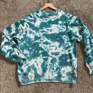 VINTAGE Blue/Green/Purple Tie Dye Crewneck